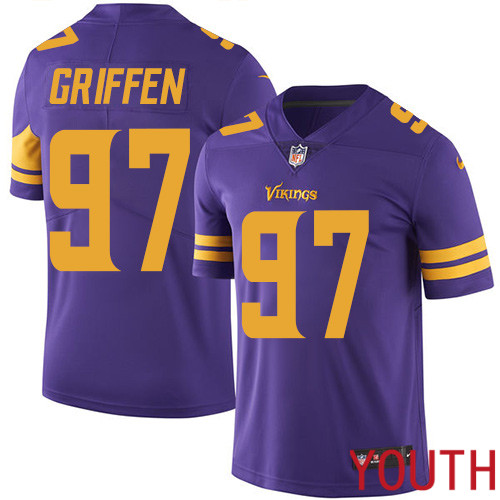 Minnesota Vikings #97 Limited Everson Griffen Purple Nike NFL Youth Jersey Rush Vapor Untouchable->youth nfl jersey->Youth Jersey